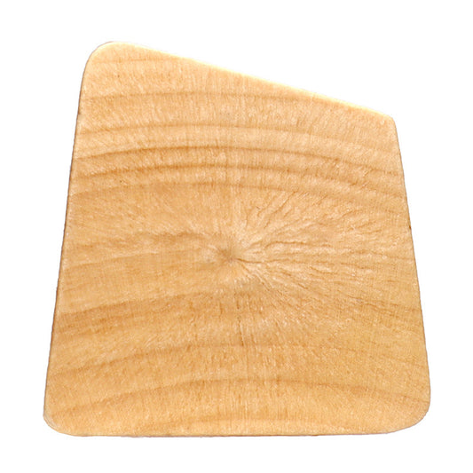 15mm Trapezoidal Poplar Wood High-Footed Buttons for Coats 20pcs