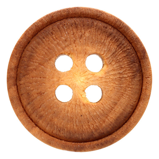 10/11.5/15mm Distressed Round Poplar Wood Buttons for Vintage Shirts Sweaters 40pcs