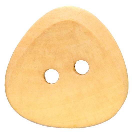 Natural Color Triangular 2 Hole Poplar Wood Buttons for Children's Coat Decoration 40pcs