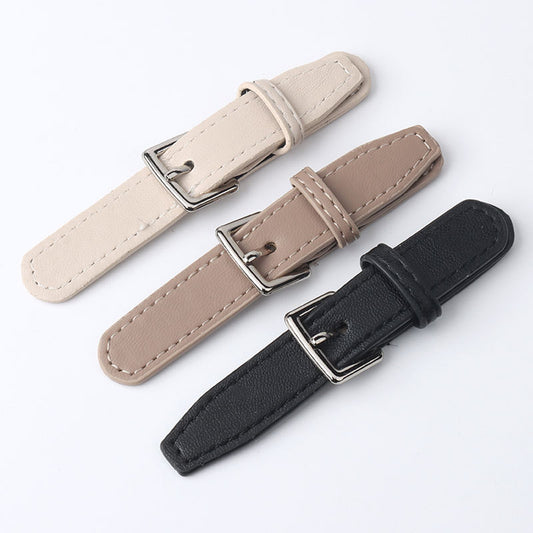 100mm Beige Khaki Black Leather Coat Sewing Sew-On Buckle