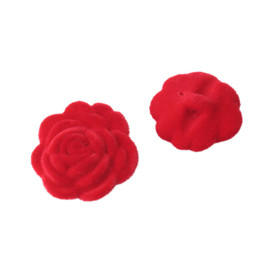 Boutons en velours colorés rose de 15 mm, 21 mm, 25 mm blancs, noirs, verts et rouges - Pack de 15