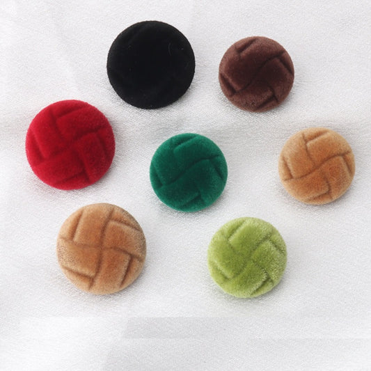 Boutons à tige haute en motif tortue flocké 18/21mm 6pcs