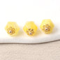 11mm Geometric Polyhedron Shaped Colorful Natural Jade Buttons 10pcs