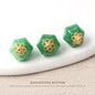 11mm Geometric Polyhedron Shaped Colorful Natural Jade Buttons 10pcs