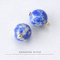 10mm Chinese Blue Turquoise Round Bead Button for Tang Suit Qipao