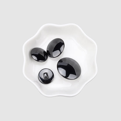 Boutons en céramique sphériques noirs et blancs de 15 - 24 mm avec tige, 6 pièces