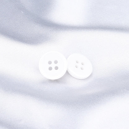 11.5mm White Ceramic Buttons for Men's and Women's Shirts 55 Pack