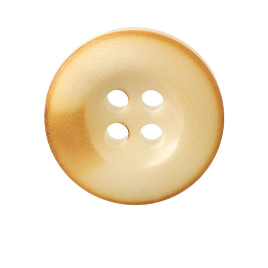 11.5 - 20mm Round 4 Hole Beige Fire Burned Vintage Corozo Tagua Nut Buttons