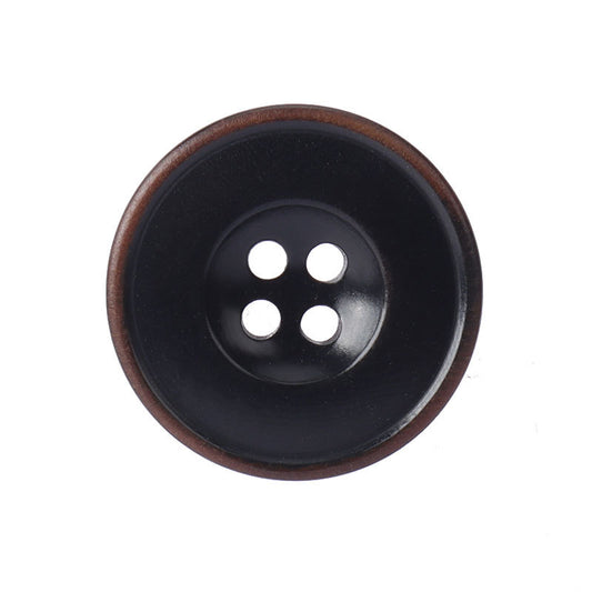 15-22.5mm Round 4 Hole White Black Dark Blue Burned Edge Vintage Palm Tree Fruit Buttons