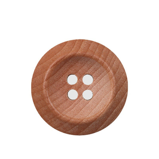 11.5-25mm Round 4-Hole Natural Wood Buttons for Coats and Shirts 40pcs