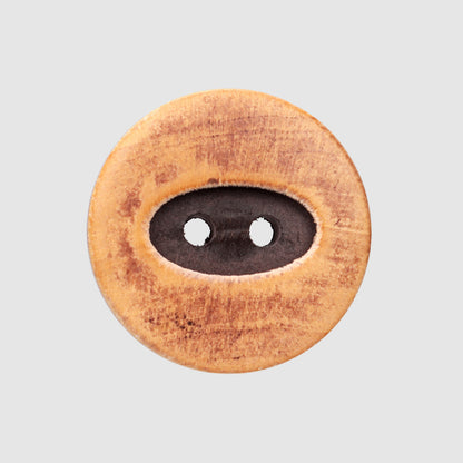 15/20mm Round Distressed Two-Hole Painted Poplar Wood Buttons 30pcs