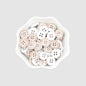 11.5mm Round 4 Hole Black White Painted Wood Buttons for Children's Sweaters Cardigans 40pcs