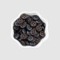 11.5mm Round 4 Hole Black White Painted Wood Buttons for Children's Sweaters Cardigans 40pcs