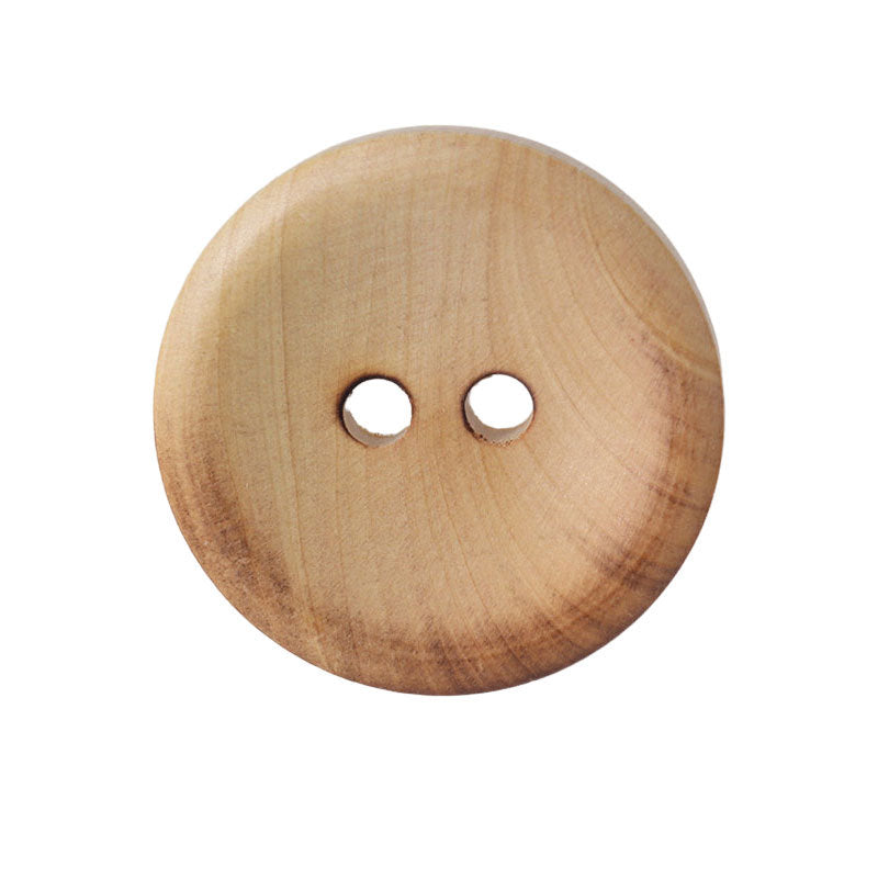 11.5-25mm Fire-burned Boxwood Round 2-Hole Buttons for Children's Clothing