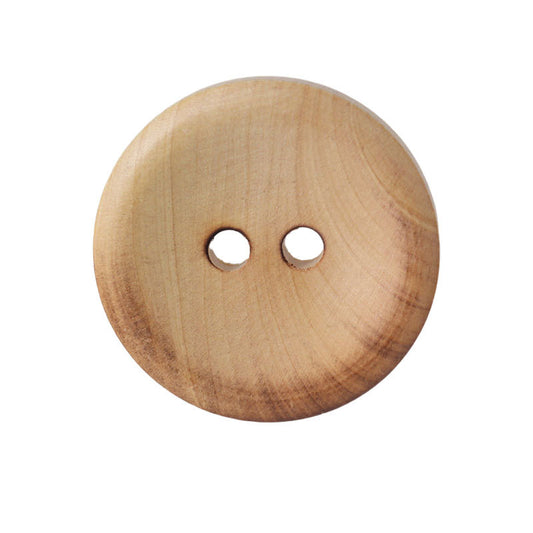 11.5-25mm Fire-burned Boxwood Round 2-Hole Buttons for Children's Clothing