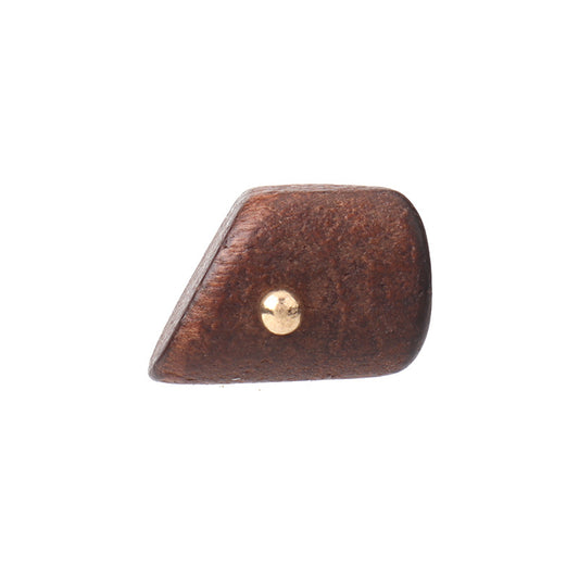 Vintage Dark Brown Long Strip Irregular Trapezoidal Wood Buttons for Children's Jackets 20pcs