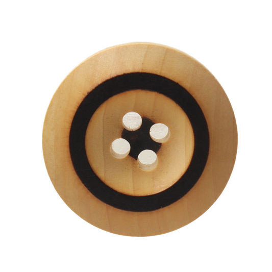 11-25mm Round 4 Hole Laser-Burned Poplar Wood Buttons for Suits, Sweaters and Shirts