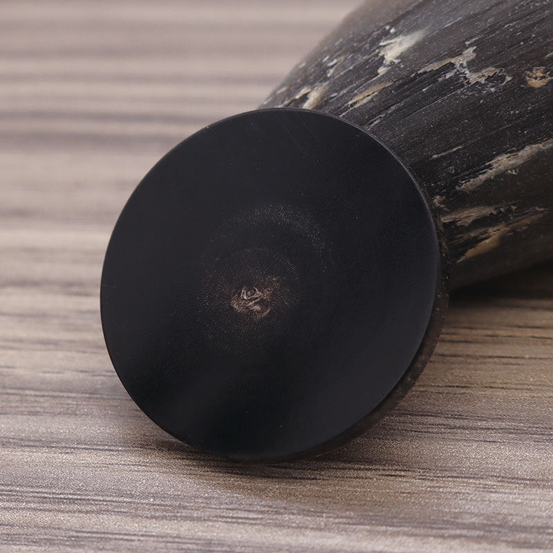 18-30mm Runde Flache Schwarze und Kaffee Farbige Echte Hornknöpfe mit Ösen