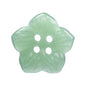 18mm Lys Grønn Naturlig Aventurine Jade Håndlaget Blomst Fire Hull Knapper 2stk