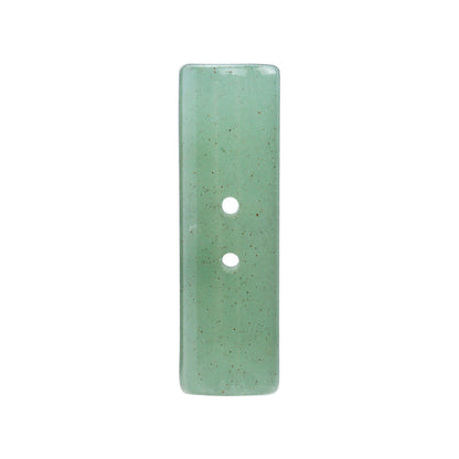 25mm Light Green White Black Natural Jade Cylindrical Two Hole Buttons 4pcs