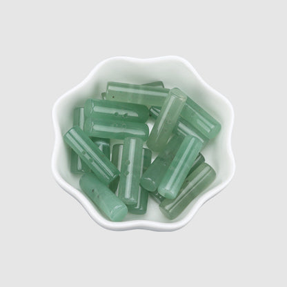 25mm Light Green White Black Natural Jade Cylindrical Two Hole Buttons 4pcs