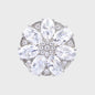 17mm Zircon Seven-Leaf Flower Diamond Metal Button for Women's Suits 2pcs