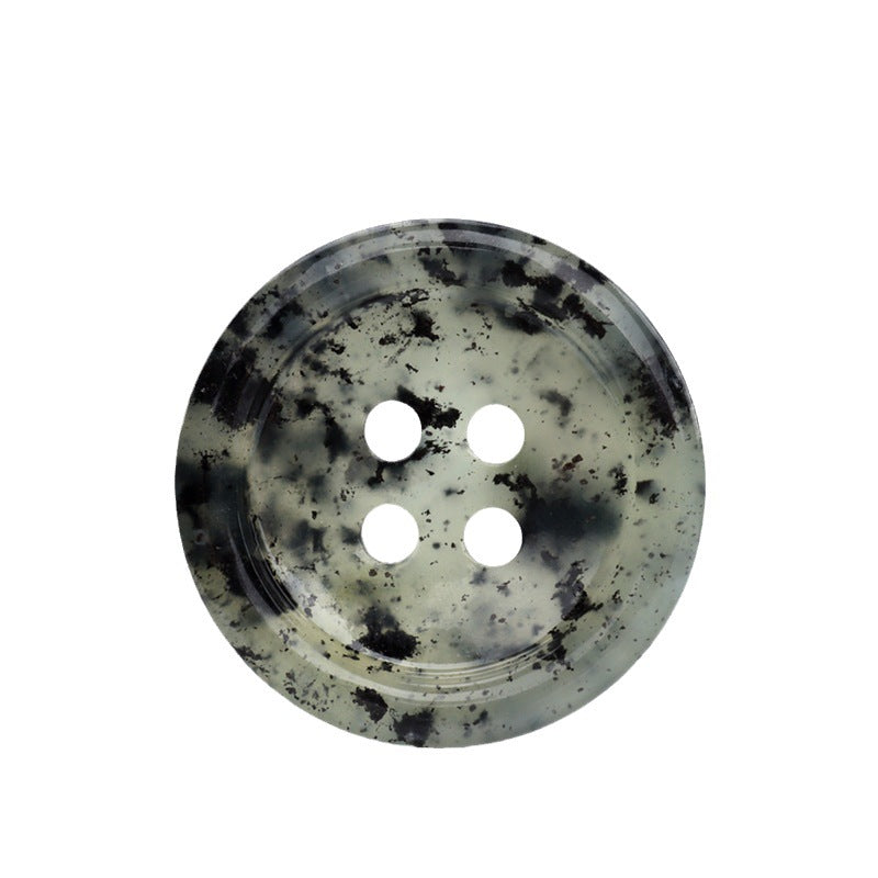 18/25mm Round Natural Jade Buttons for Chinese Zen Attire Tang Suit 2pcs