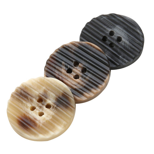 Boutons ronds en résine 4 trous de 15-30 mm noirs, beiges, marron pour costumes pour hommes, 30 pièces