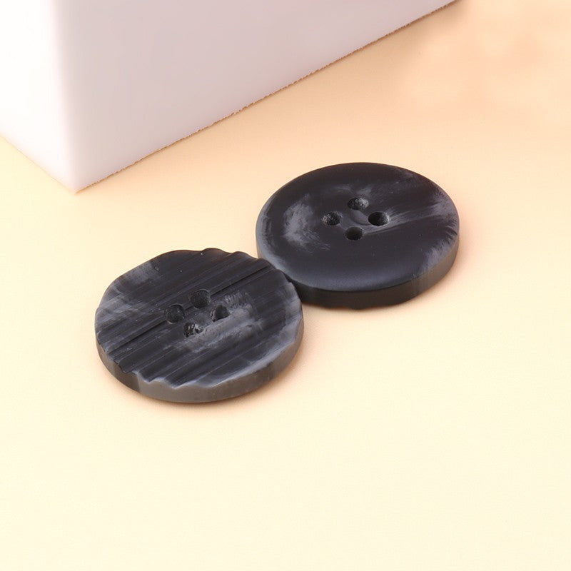 Boutons ronds en résine 4 trous de 15-30 mm noirs, beiges, marron pour costumes pour hommes, 30 pièces