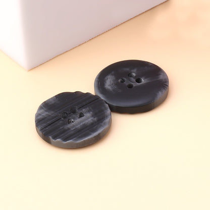 Boutons ronds en résine 4 trous de 15-30 mm noirs, beiges, marron pour costumes pour hommes, 30 pièces