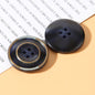 15/18/20/23/25mm Round Four Hole Resin Burnished Edge Buttons 50pcs