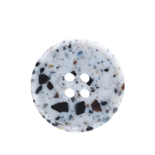 15-25mm Round Marble Texture Recycled Resin Buttons 30 Pack