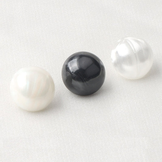 Mushroom White Black Resin Shirt Buttons with Metal Shank 36 Pack(3 Colors)