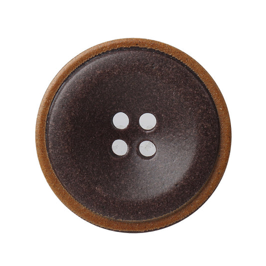 Recycled Burnt Edge Resin Four-Hole Coat Button 30 Pack (5 Sizes)