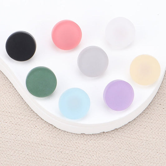 11mm Colorful Resin Flat Shank Shirt Button for Children's Blouses 80 Pack