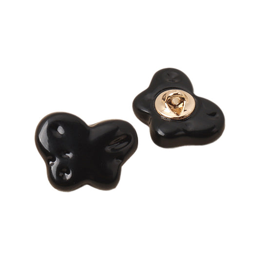 Bottoni da cucire in resina a forma di farfalla 13mm/18mm con gambe in metallo per camicie 10 pezzi