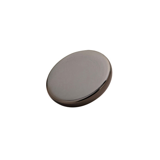 Bouton de chemise rond plat en métal noir exquis de 10 mm, 12 pièces