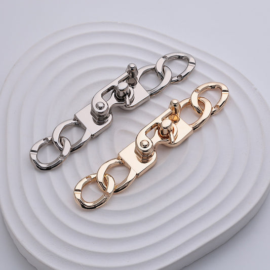 Trendy Chain-Shaped Rotating Metal Lock Buckle Hook 2pcs