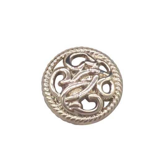 18-23mm Fashion Hollow Winding Flower Metal Button 10pcs