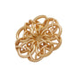 Retro Gold Linked Rings Flower Shape Hand-Sewn Metal Button 5pcs