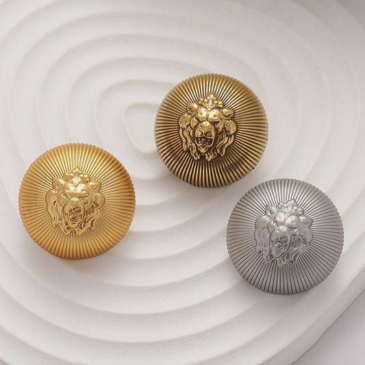 Lion Head Mushroom Vintage Metallknopf mit Griff 6er Pack