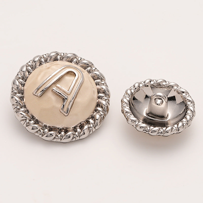 A Letter Gold and Silver Metal Shank Button 5kpl