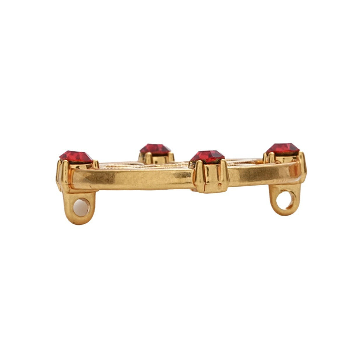 Bouton en métal rond creux cousu à la main en diamant rouge chinois de 23 mm, 5 pièces