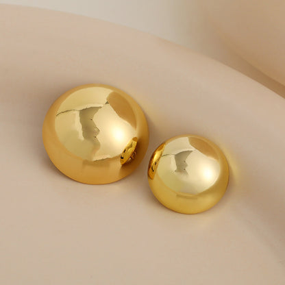 12-20mm Glossy Golden High-Foot Mushroom Metal Button 10pcs