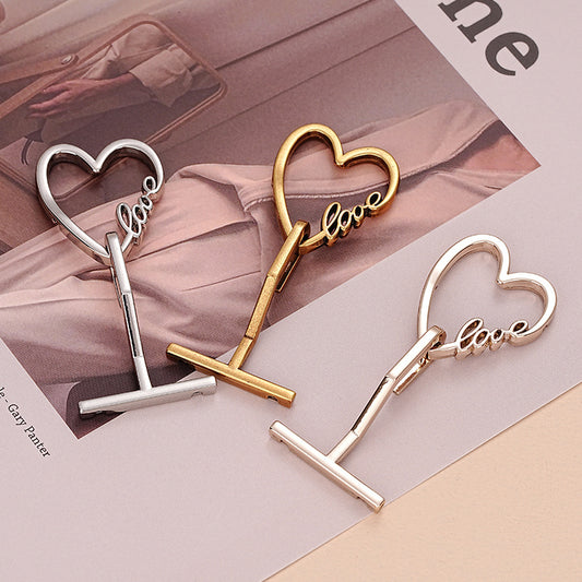 Heart-Shaped Metal Hook Buckle 3pcs