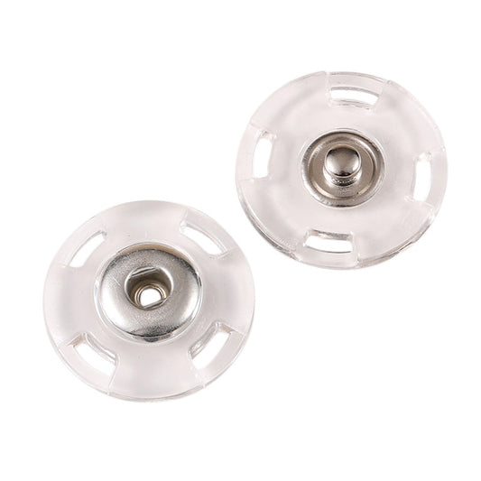 18-25mm Transparent Plastic Metal Snap Buttons for Cashmere Coats 30pcs