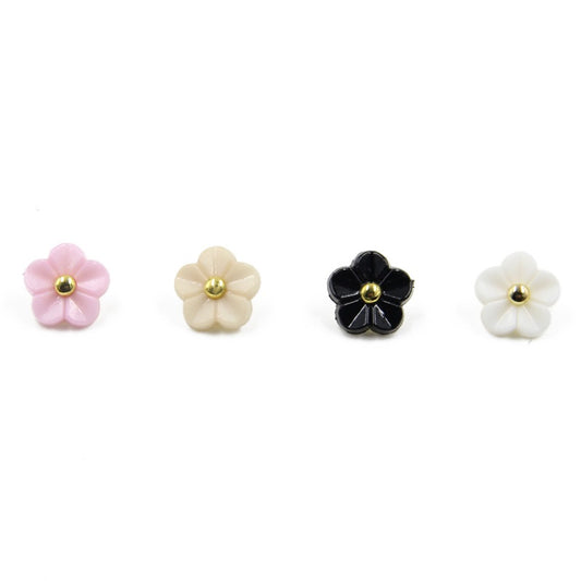 Boutons décoratifs en résine en forme de fleur de 11 mm, paquet de 80