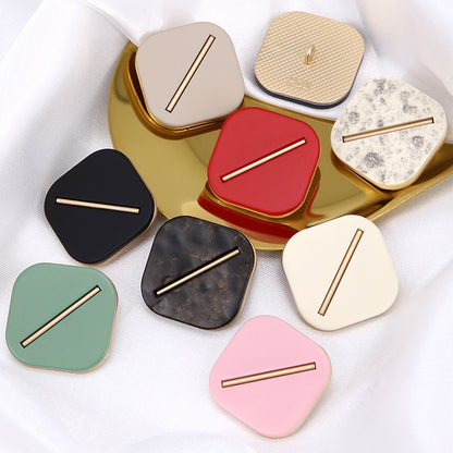 Square Metal Resin Buttons for Women's Coats 45 Pack(9 Colors)