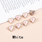 10mm Crystal Heart-Shaped Metal Buttons for Women's Clothing 20pcs