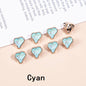 10mm Crystal Heart-Shaped Metal Buttons for Women's Clothing 20pcs